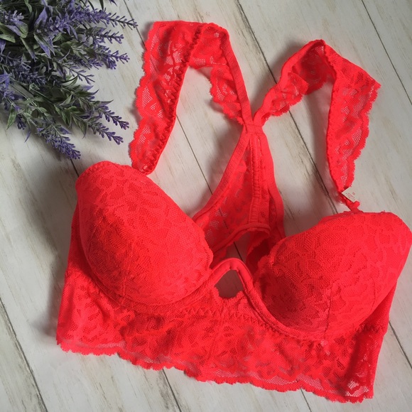 PINK Victoria's Secret Other - PINK Victoria's Secret Lace BRA S Bright Pink NEW